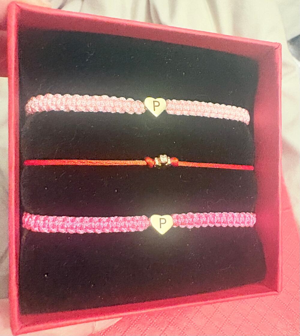 ISLA Jewelry Initial P Friendship Bracelet Set NIB